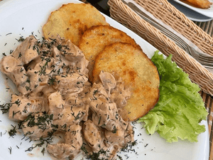 Драники с птицей