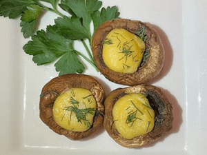 Шашлык из грибов с сыром