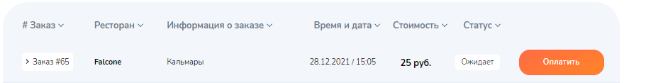 foodme.by - оплата заказа
